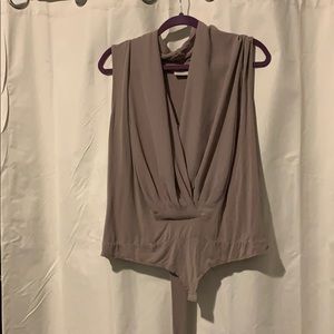 NWOT tan sleeveless bodysuit